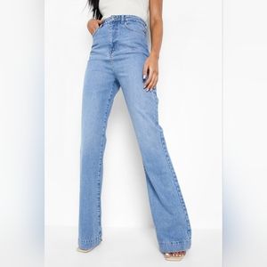TALL STRAIGHT LEG FLARE HIGH RISE JEANS
